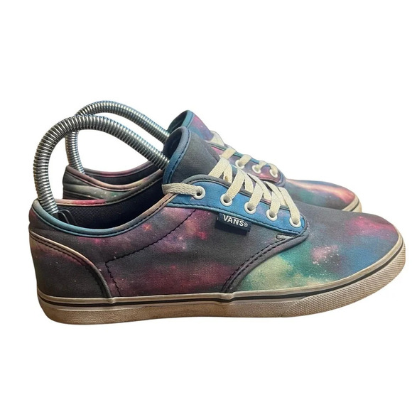 Vans Off The Wall Women's 6 Blue Cosmic Galaxy Skate Sneakers Lace Up - Picture 8 of 10